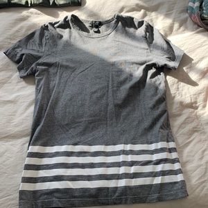 Forever 21 Gray Striped Shirt - Large